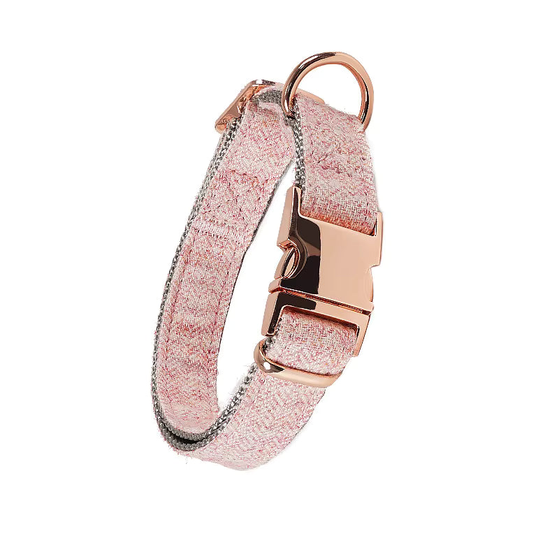 Rose Gold Elegance Dog Collar & Leash Set