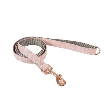 Rose Gold Elegance Dog Collar & Leash Set